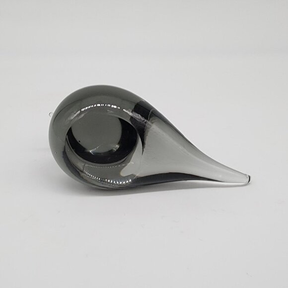 Swedish Art Glass Bird Figure Reijmyure Glasbruk Smokey Gray VTG 2.75" - Picture 2 of 9